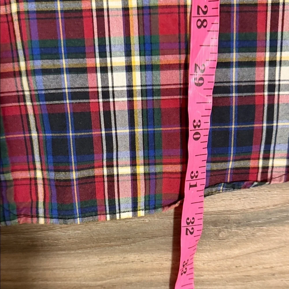 Polo Ralph Lauren Shirt Mens XL Navy Plaid Long Sleeve Button Down Classic Fit